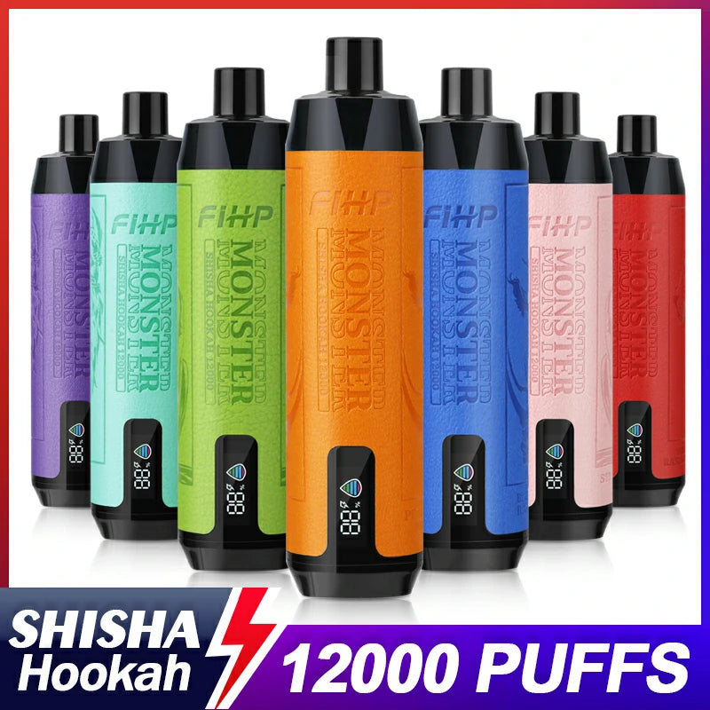 FIHP Shisha Hookah 12000 Puffs Monster Bulk Buy Rechargeable Disposable Vapes Wholesale