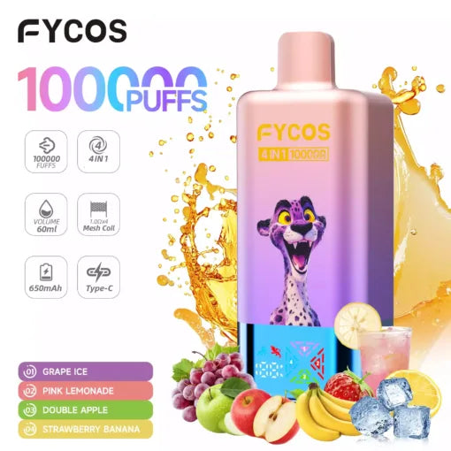 FYCOS 4-IN-1 100K Disposable Vape Wholesale 100000 Puffs Bulk Buy