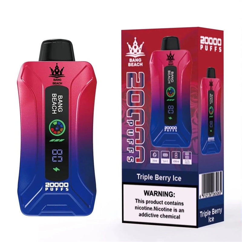 Factory Bang Beach 20000 Puff 20000 With Screen Display 0% 2% 3% 5% Nicotine Disposable Vape