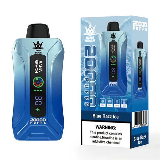 Bang Beach Factory 20000 Puff 20000 With Screen Display 0% 2% 3% 5% Nicotine Disposable Vape-650mAh Battery. 35ml E-liquid. Multiple Nicotine 12 Flavors