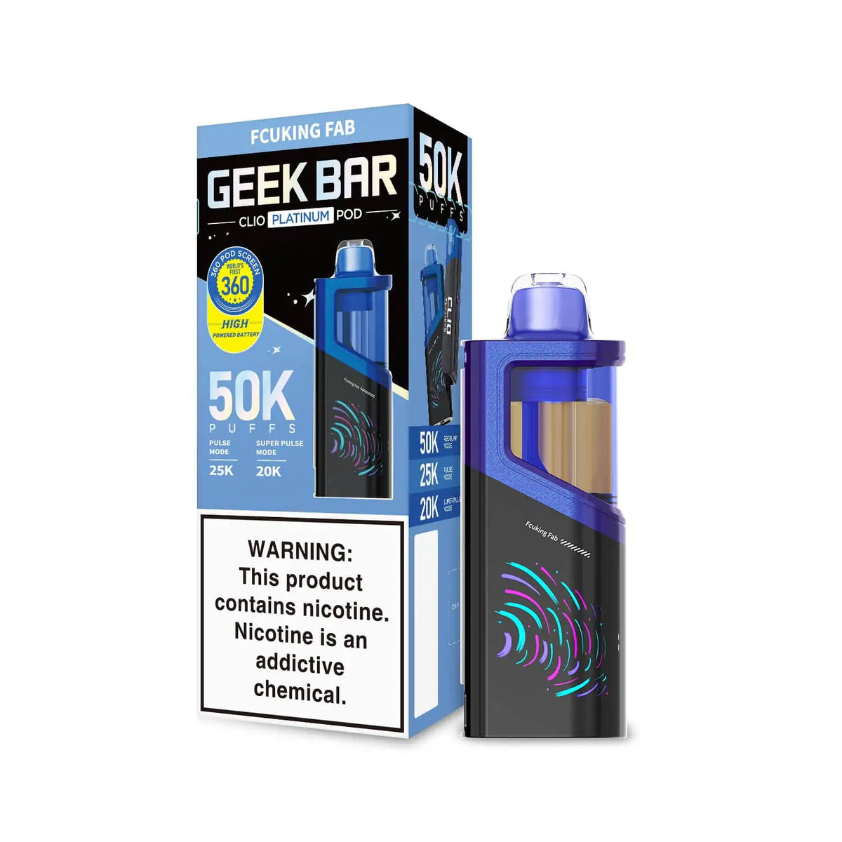 Fcuking Fab - Geek Bar Clio Platinum 50k Disposable Vape Pod