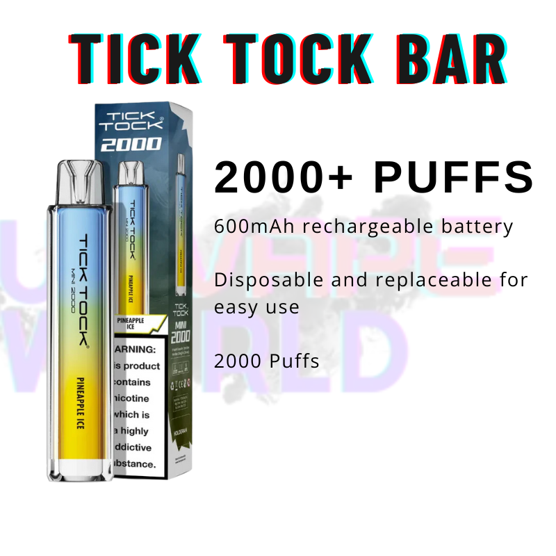 Ananas-Eis Tick Tock Mini 2000 Puff Kit