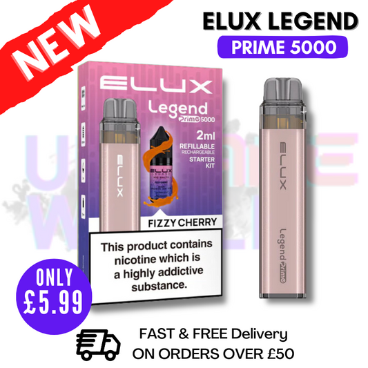 Fizzy Cherry Elux Legend PRIME 5000 Puff Einweg-Vape-Kit