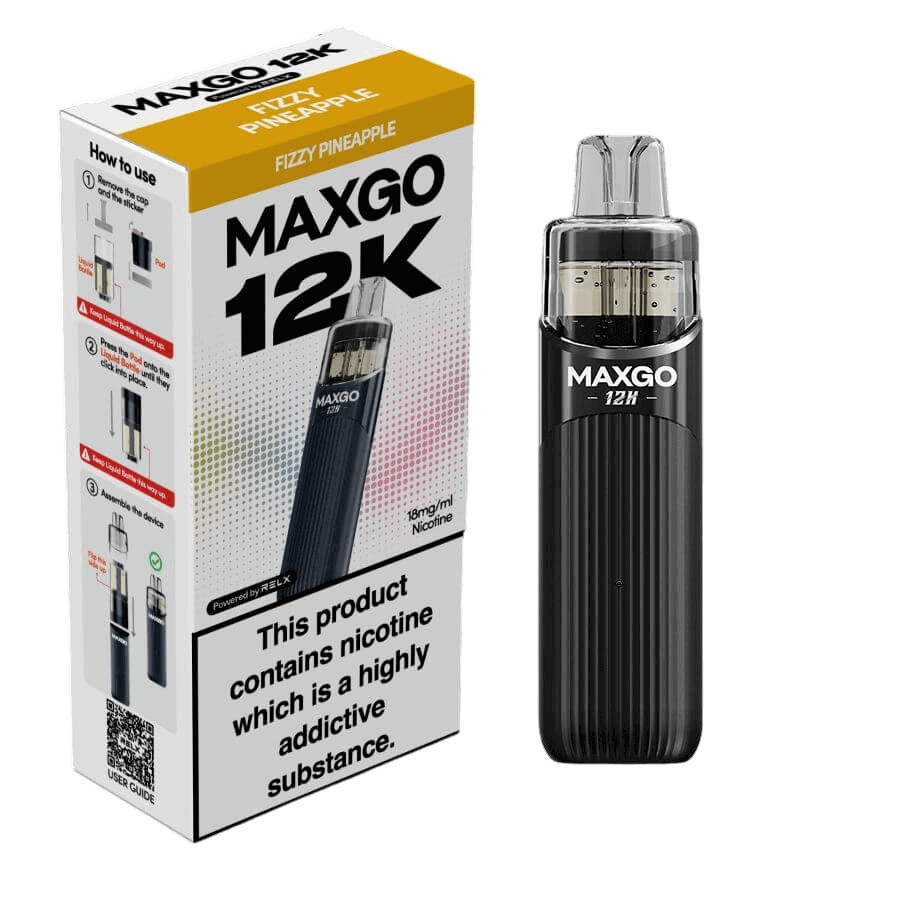 RELX MAXGO 12k Pre-Filled Pod Kit TPD Compliant - Pack Of 3
