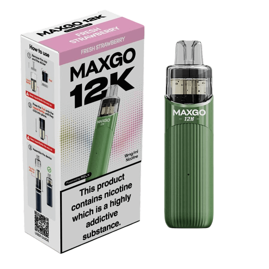 RELX MAXGO 12k Pre-Filled Pod Kit TPD Compliant - Pack Of 3