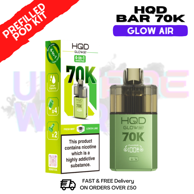 HQD 70K Glow Air 70000 Puffs Prefilled Pod Kit