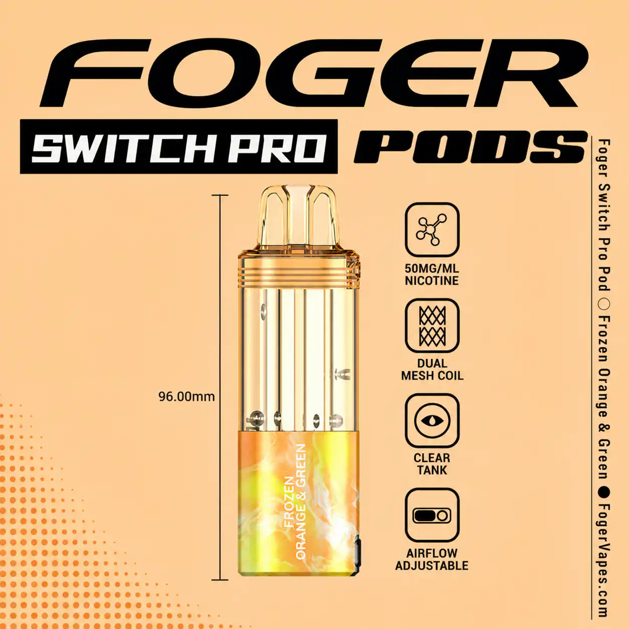 Frozen Orange & Green - Foger Switch Pro 30K Disposable Pod