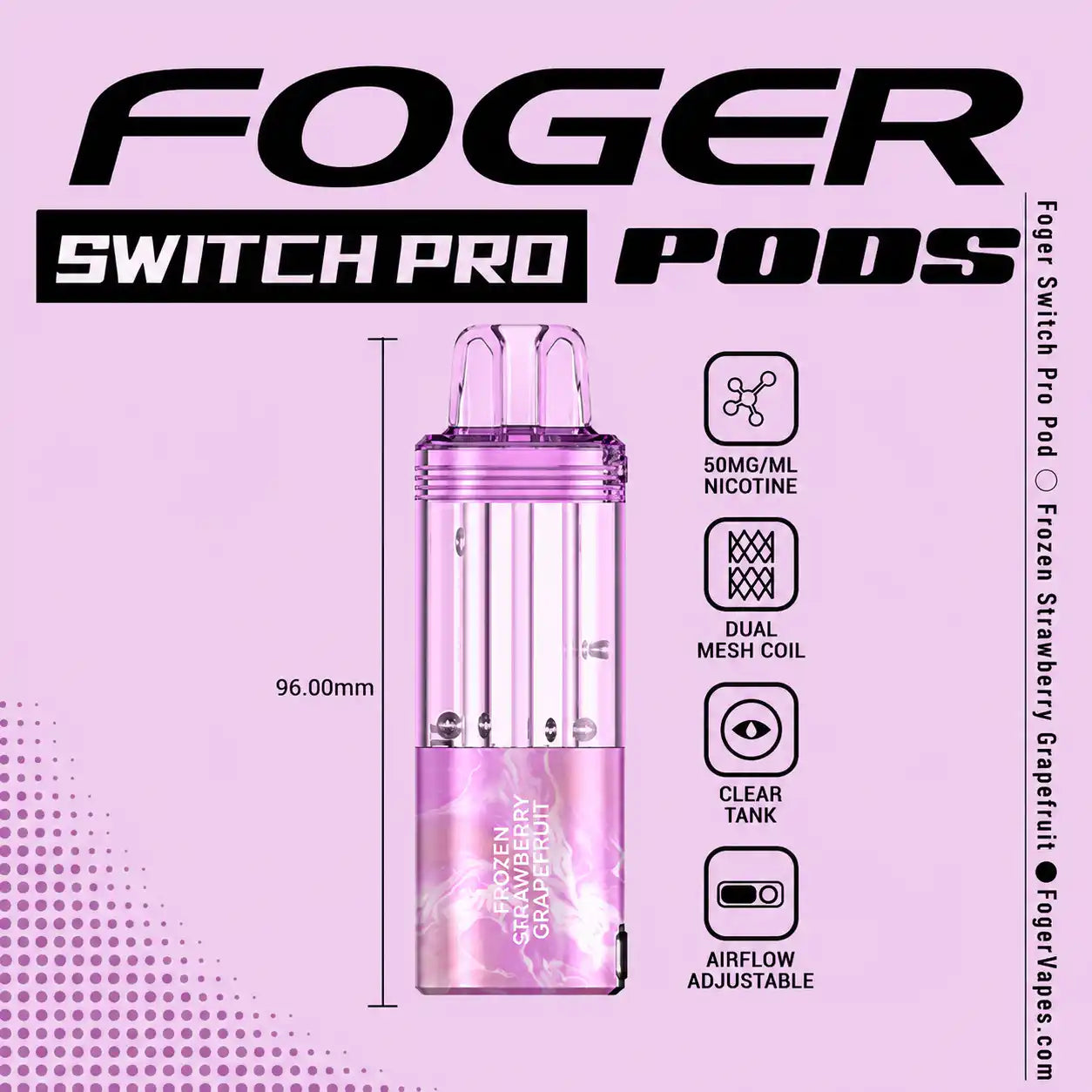 Frozen Strawberry Grapefruit - Foger Switch Pro 30K Disposable Pod