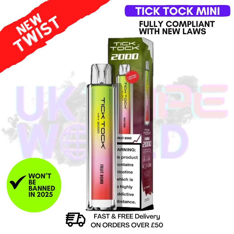 Fruit Bomb Tick Tock Mini 2000 Puffs Set