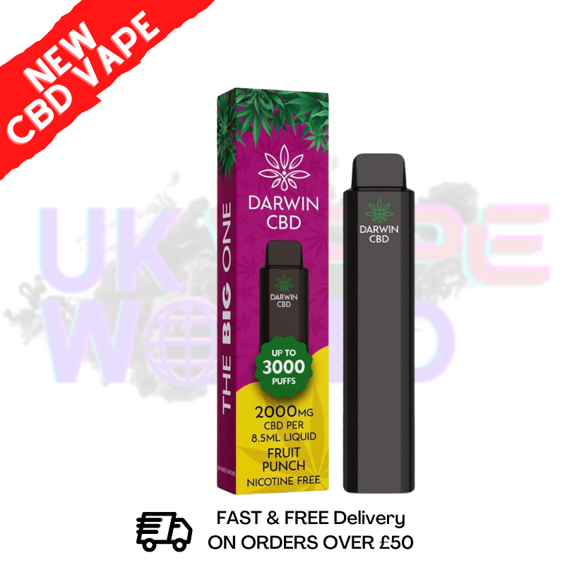 Dawin CBD Einweg-Vape mit Fruchtpunsch-Geschmack, 3000 Züge | 2000 mg