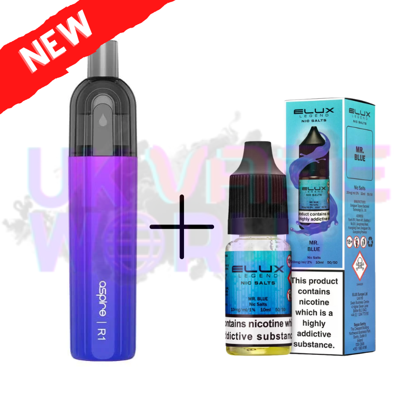 MR BLUE ELUX LEGEND Salz 3500 Züge x Aspire Einweg-Set