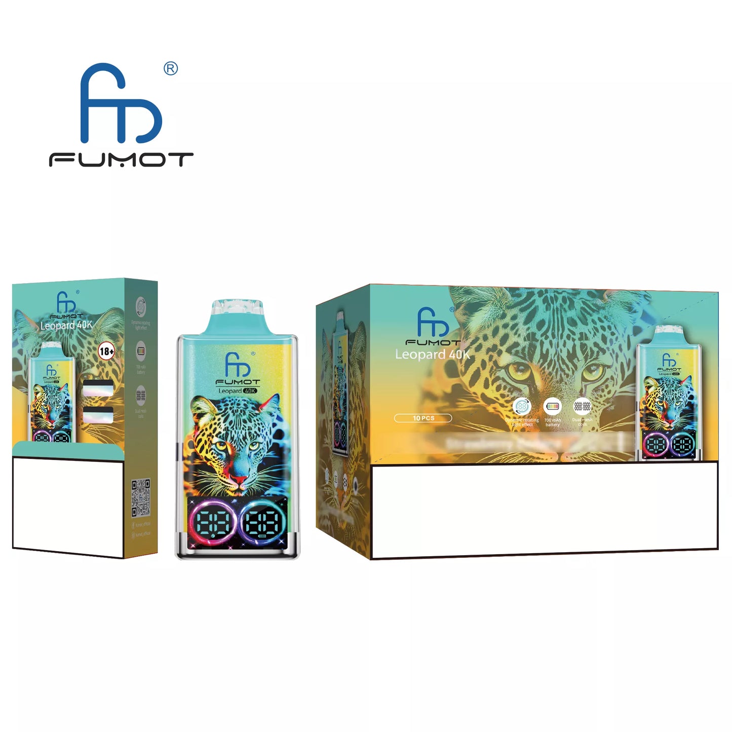 FUMOT Leopard 40K Puffs Bulk Buy Rechargeable Disposable Vapes Wholesale