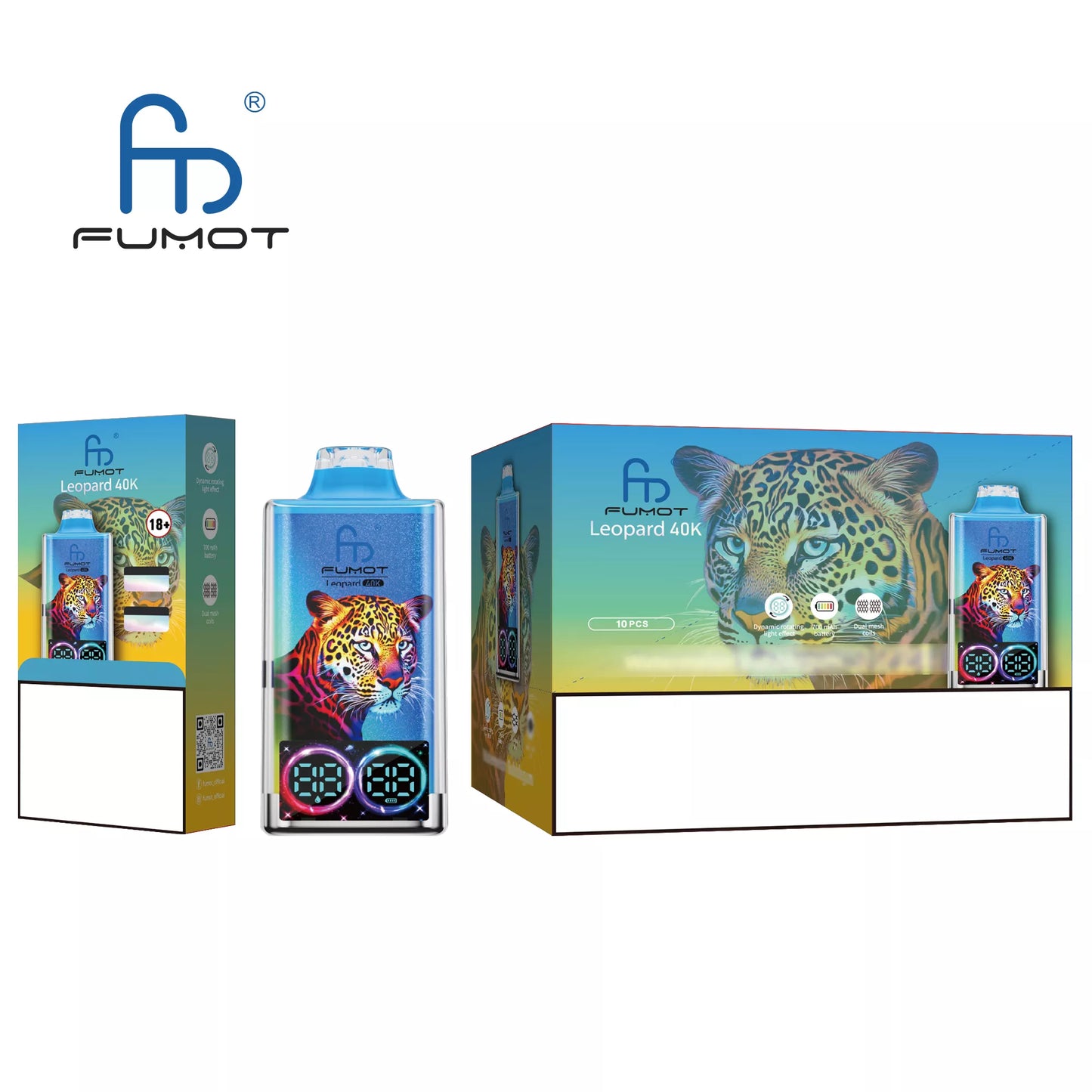 FUMOT Leopard 40K Puffs Bulk Buy Rechargeable Disposable Vapes Wholesale
