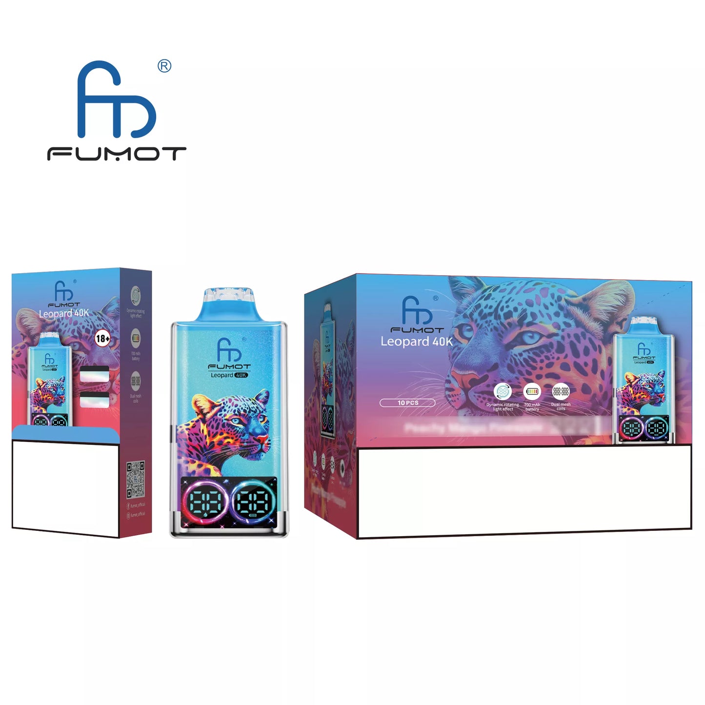 FUMOT Leopard 40K Puffs Bulk Buy Rechargeable Disposable Vapes Wholesale