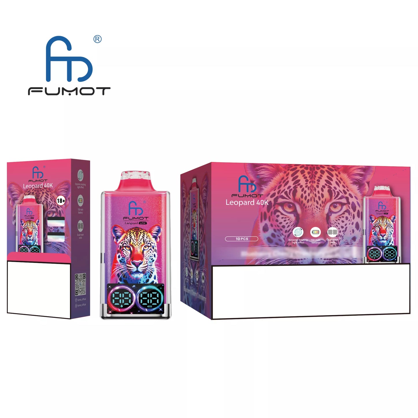 FUMOT Leopard 40K Puffs Bulk Buy Rechargeable Disposable Vapes Wholesale