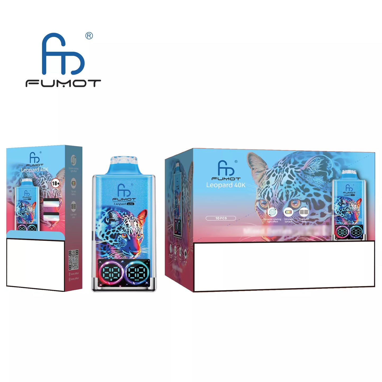 FUMOT Leopard 40K Puffs Bulk Buy Rechargeable Disposable Vapes Wholesale