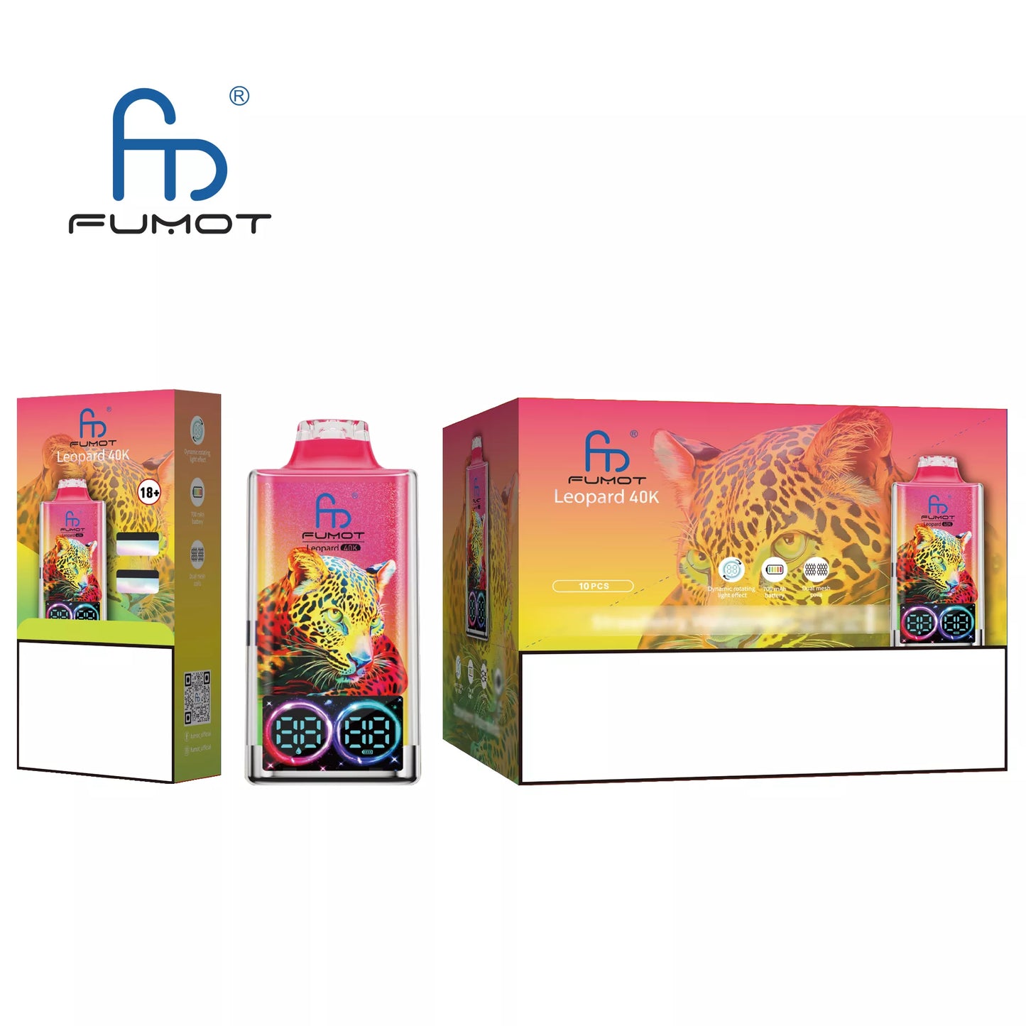 FUMOT Leopard 40K Puffs Bulk Buy Rechargeable Disposable Vapes Wholesale