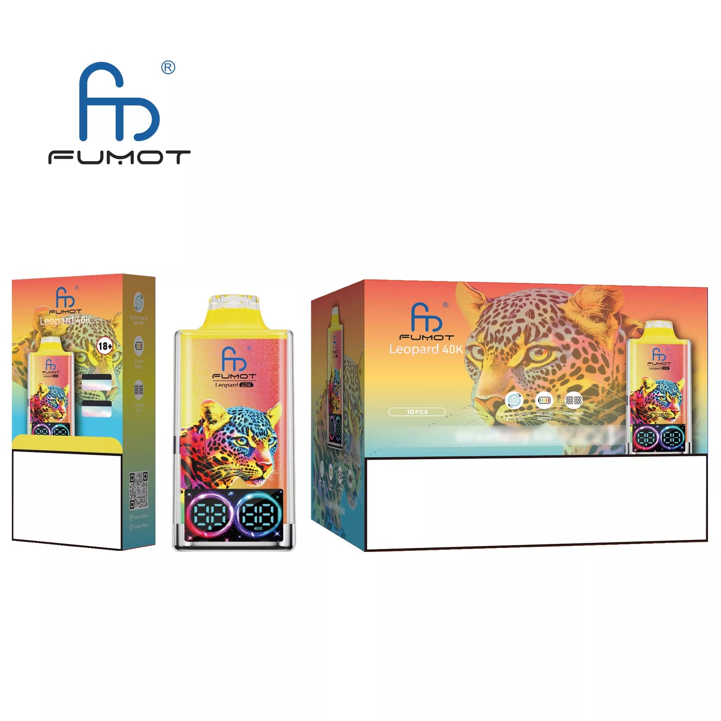 FUMOT Leopard 40K Puffs Bulk Buy Rechargeable Disposable Vapes Wholesale