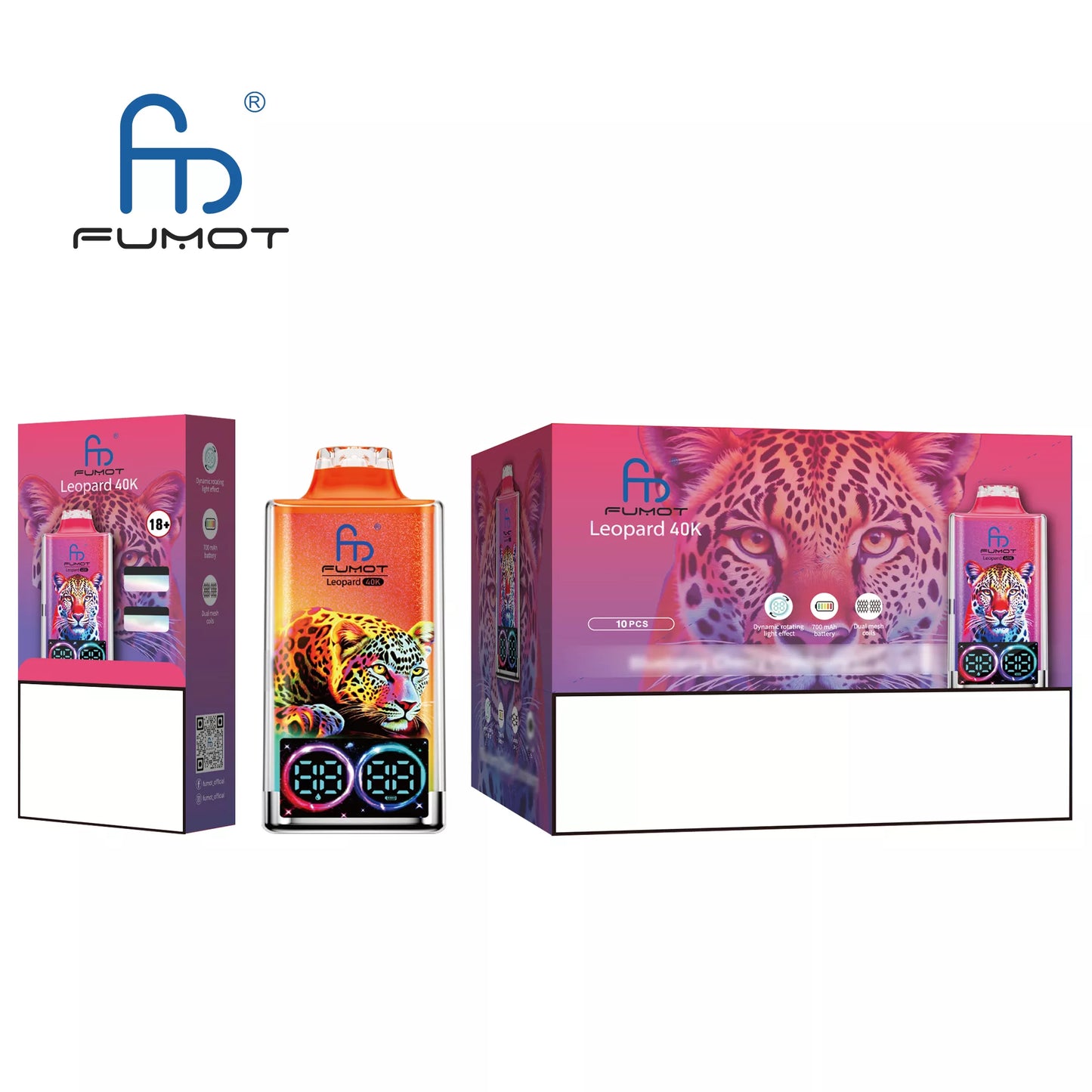 FUMOT Leopard 40K Puffs Bulk Buy Rechargeable Disposable Vapes Wholesale