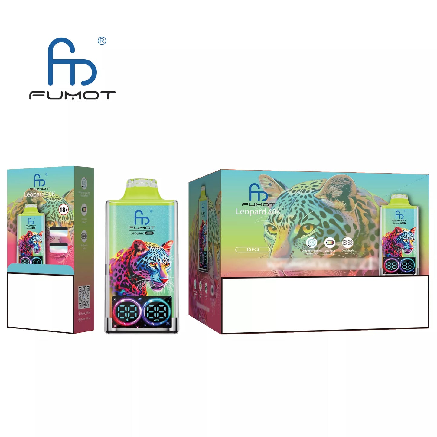 FUMOT Leopard 40K Puffs Bulk Buy Rechargeable Disposable Vapes Wholesale