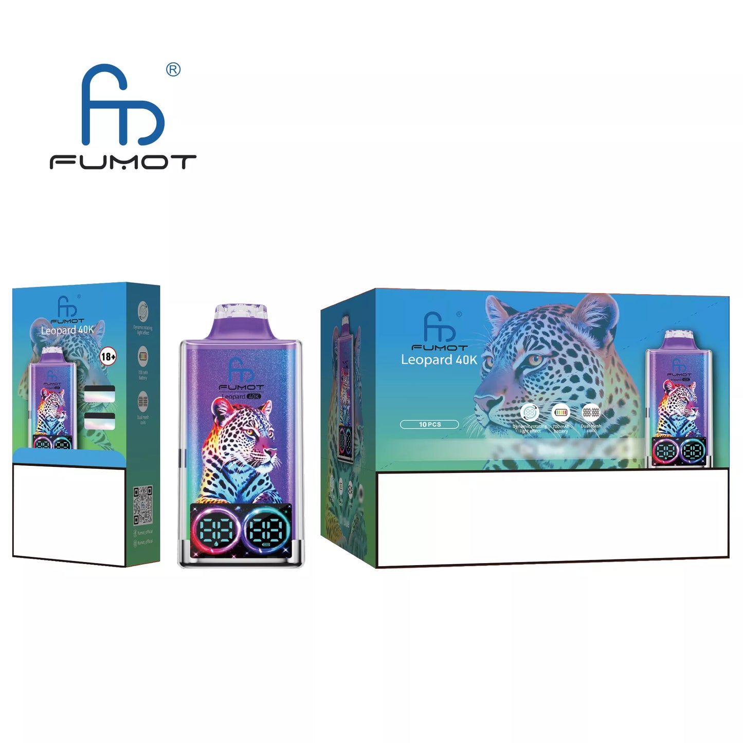 FUMOT Leopard 40K Puffs Bulk Buy Rechargeable Disposable Vapes Wholesale