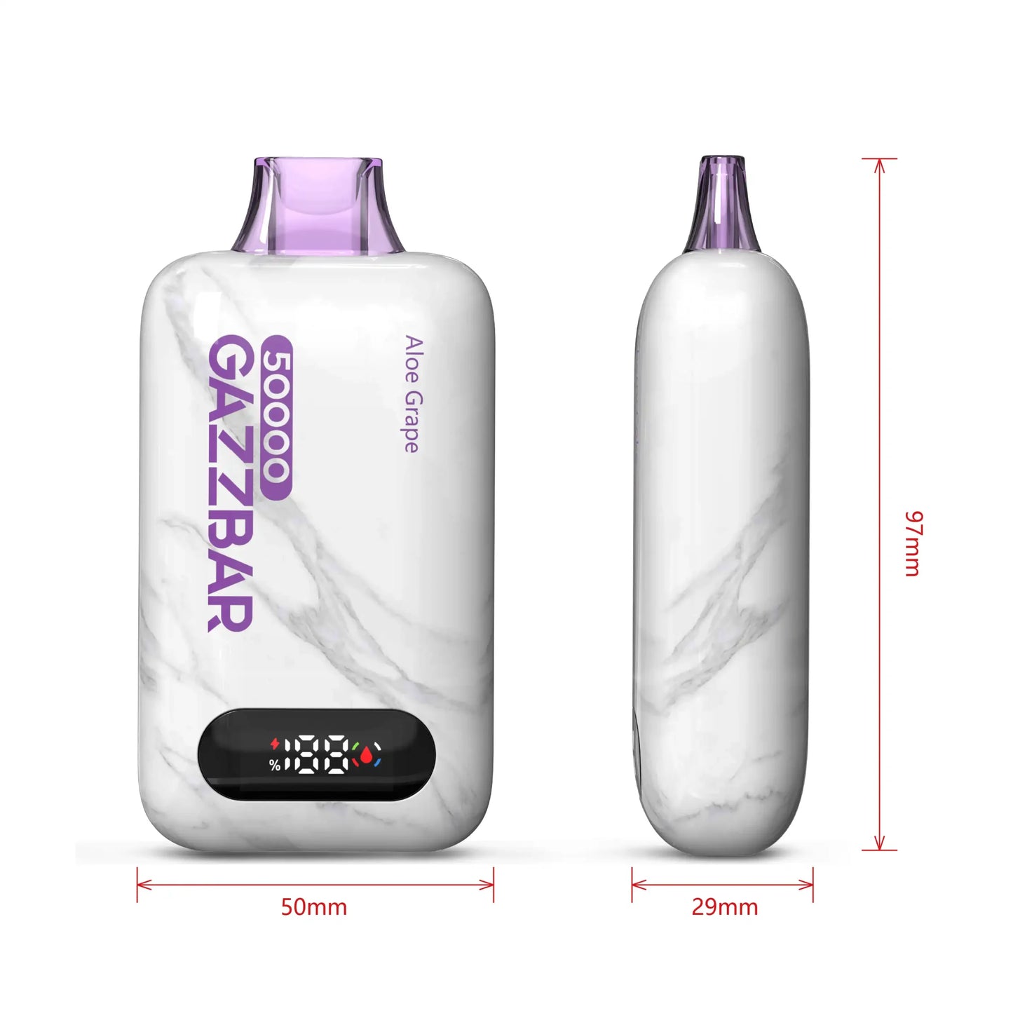 GAZZBAR 50000 Puffs Smart LED Screen 50K Disposable Vapes Dual Mesh Bulk Buy Wholesale
