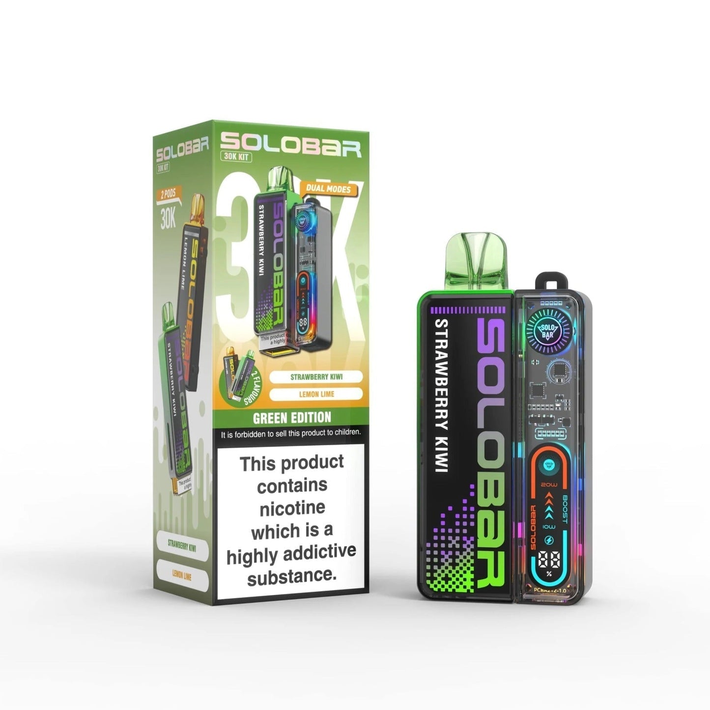 SOLOBAR 30K PREFILLED POD VAPE KIT-Box of 5