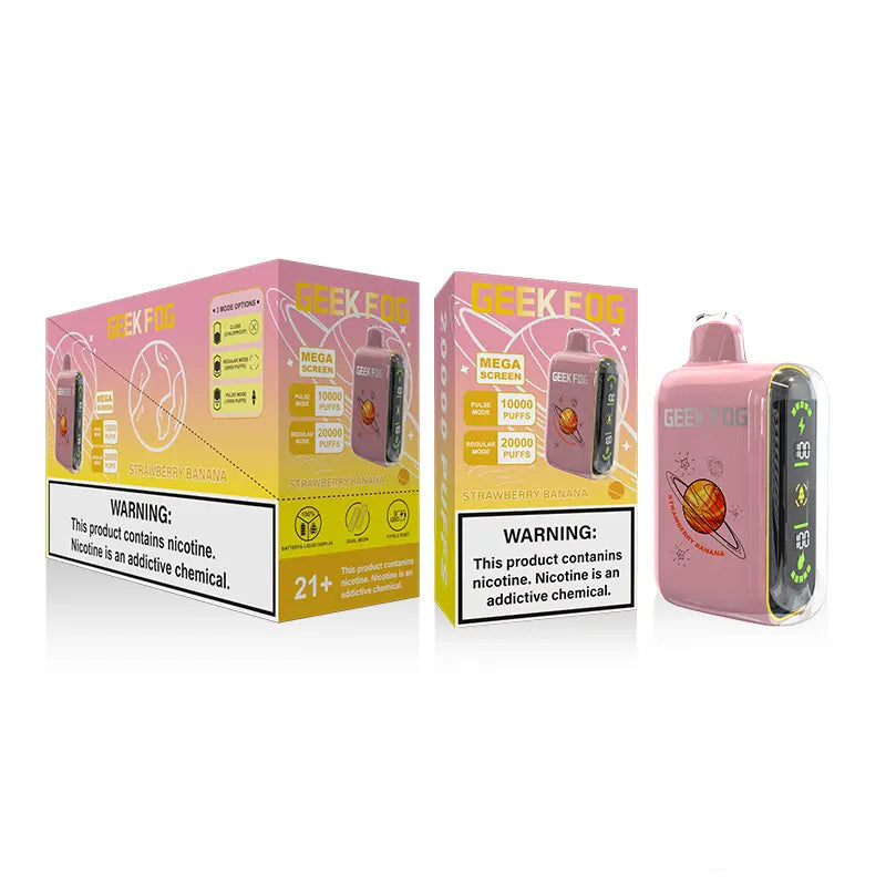 Geek Fog Pulse 10000 Puffs Regular 20000 Puffs LED Screen Wholesale Disposable Vape Pen Electronic Cigarette Dual Mesh Coil Rechargeable Battery