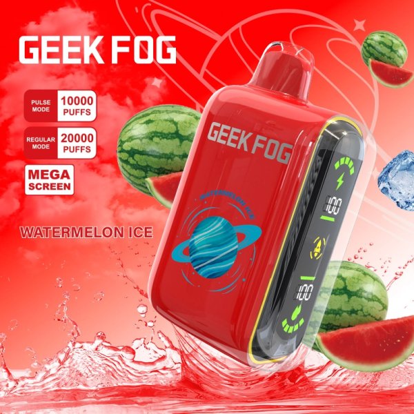 Geek Fog Pulse 10000 Puffs Regular 20000 Puffs LED Screen Wholesale Disposable Vape Pen Electronic Cigarette Dual Mesh Coil Rechargeable Battery