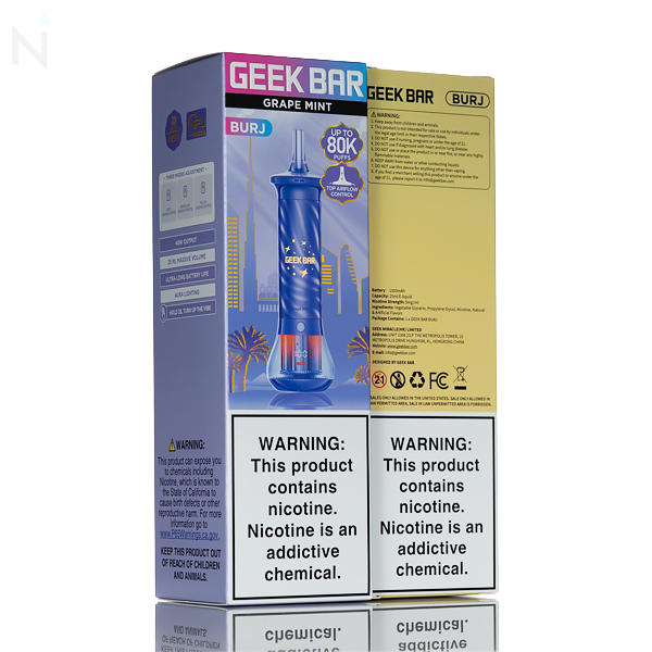 Geek Bar Burj 80K  80.000 puff Shisha Disposable Vape - 25mL