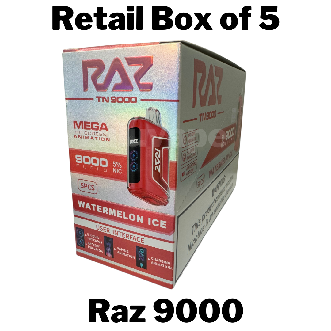 GeekVape Raz TN9000 Disposable Vape Box of 5