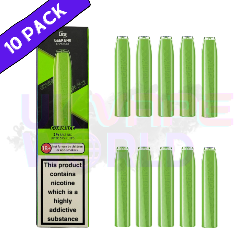 Guava Ice von Geek Bar, 600 Puffs, 10er-Packung