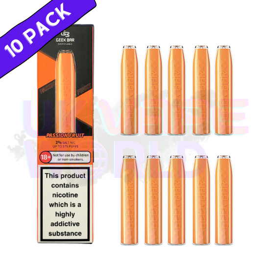 Passionsfrucht von Geek Bar, 600 Puffs, 10er-Packung