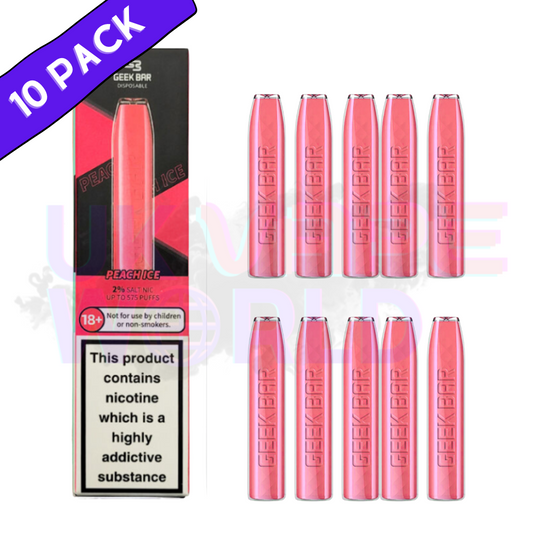 Peach Ice von Geek Bar, 600 Puffs, 10er-Packung