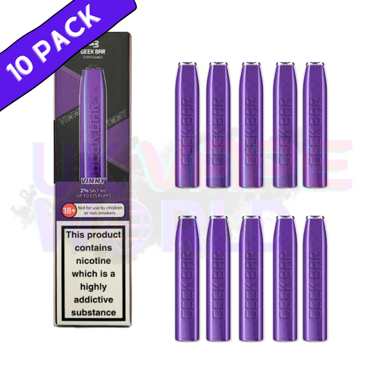 Vimmy von Geek Bar, 600 Puff, 10er-Packung