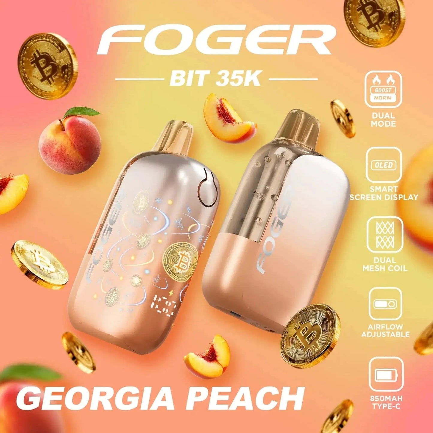 Georgia Peach - Foger Bit 35k Disposable Vape