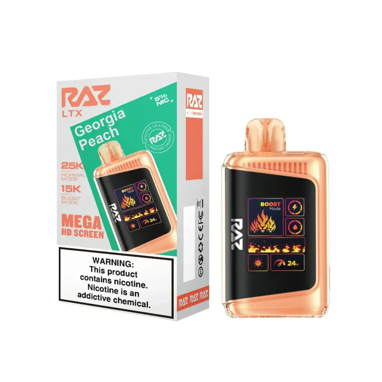 Georgia Peach - RAZ LTX DC25000 Disposable Vape