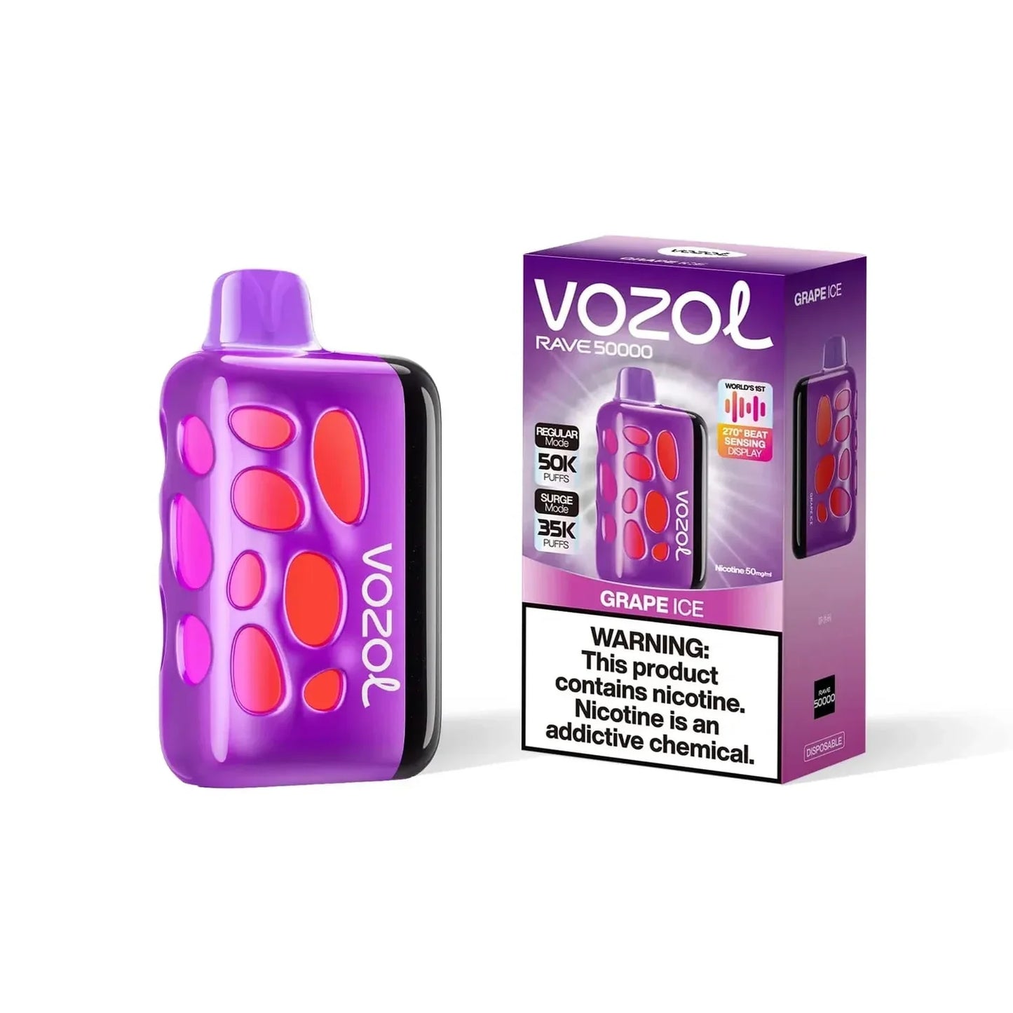 Grape Ice Vozol Rave 50000