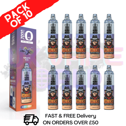 Grape ICE - AROMA KING 7000 Züge (0 mg) 10er-Packung