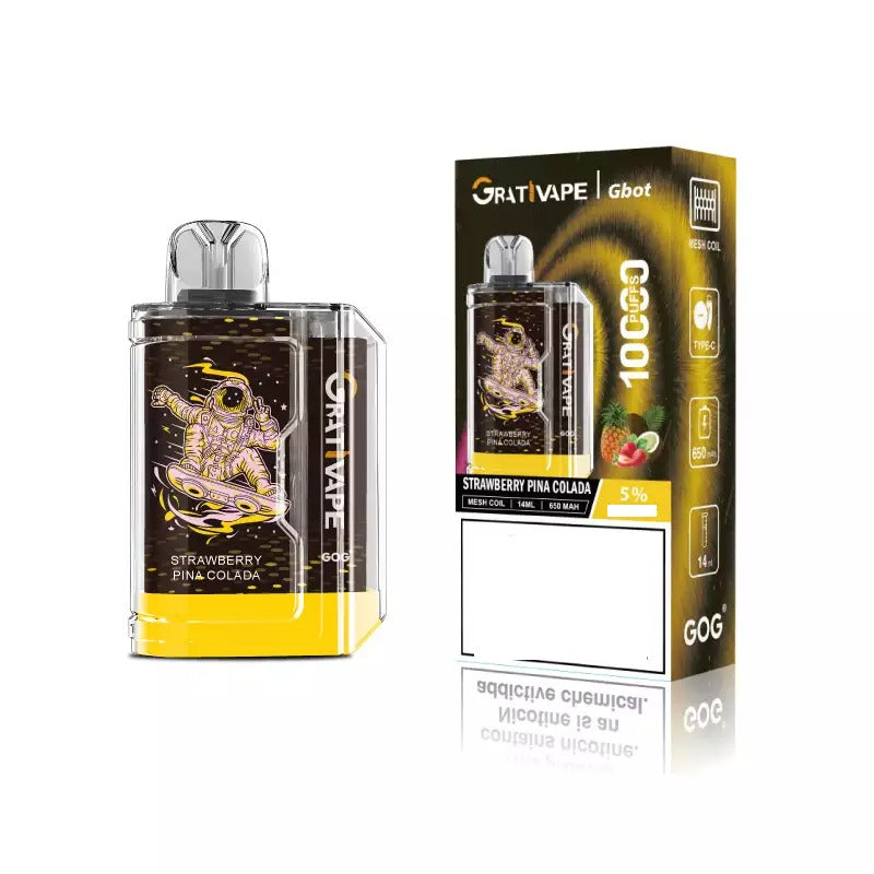 Grativape Gbot 10000 Puffs Bulk Buy Rechargeable Disposable Vapes Wholesale
