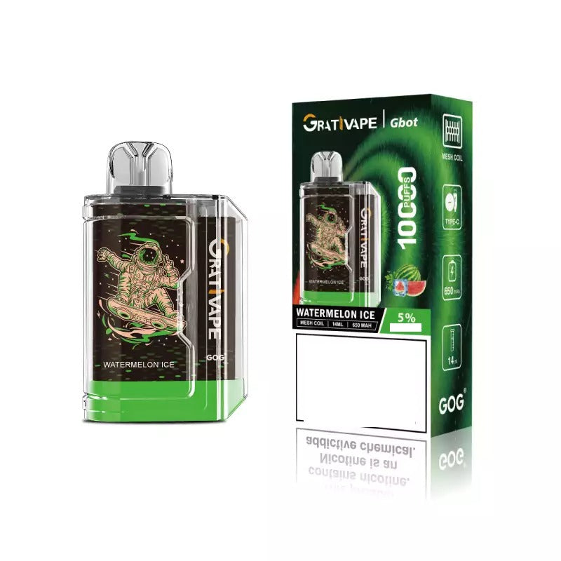 Grativape Gbot 10000 Puffs Bulk Buy Rechargeable Disposable Vapes Wholesale