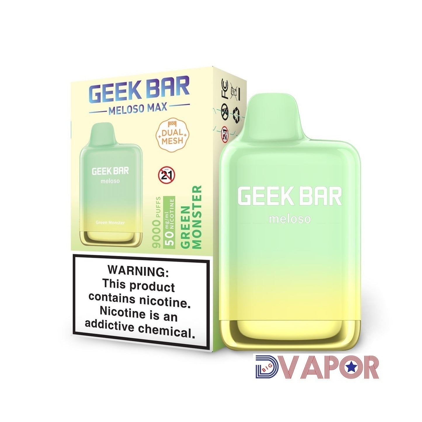 Geek Bar Meloso Max Dual Mesh 9000 Züge Einweg-E-Zigarette - Wiederaufladbar