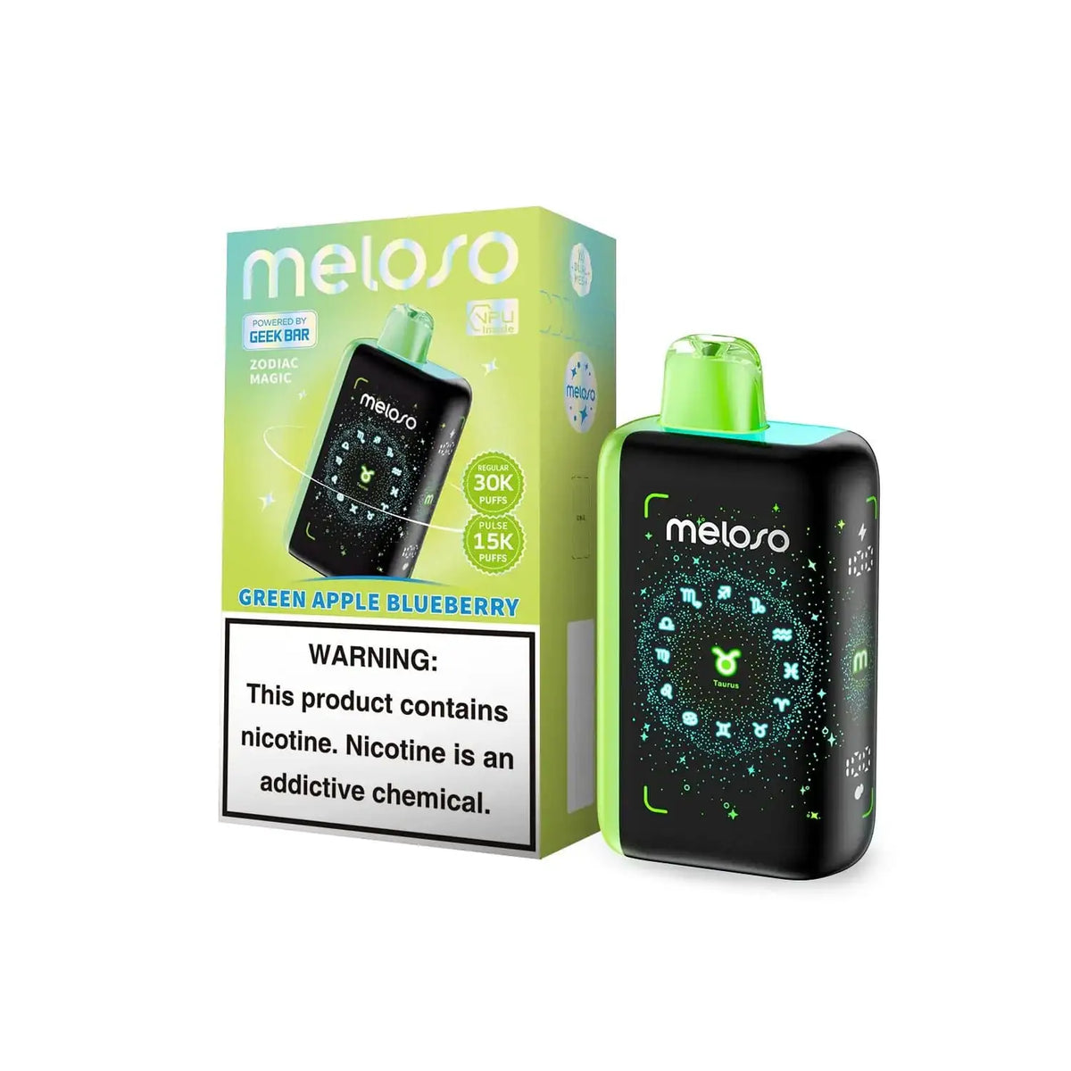 Green Apple Blueberry - Geek Bar Meloso Bar 30k Disposable Vape