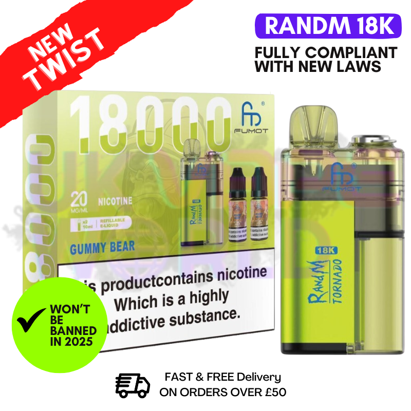 Gummibärchen RandM Tornado 18K 18000 Puff Vape Kit