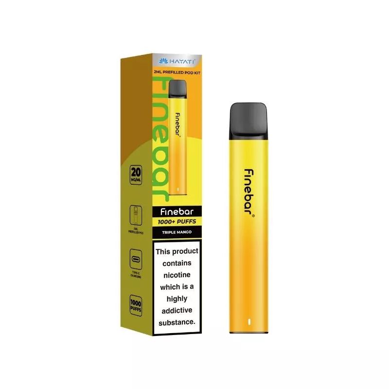 Hayati Finebar 1000 Puff Prefilled & Reusable Pod Kit