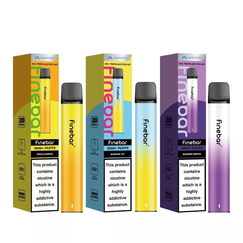 Hayati Finebar 1000 Puff Prefilled & Reusable Pod Kit