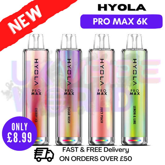 Hyola Pro Max 6000 Puffs 6K Riegel | Über 25 Geschmacksrichtungen | 8,99 £