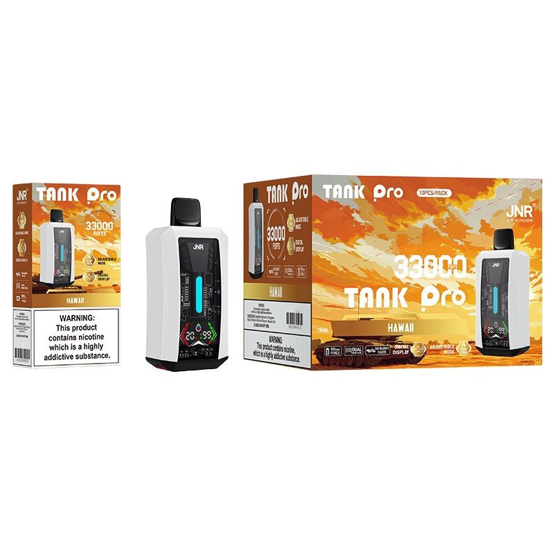 JNR Tank Pro Einweg-E-Zigarette für 33.000 Züge (10er-Packung) – 16 Geschmacksrichtungen