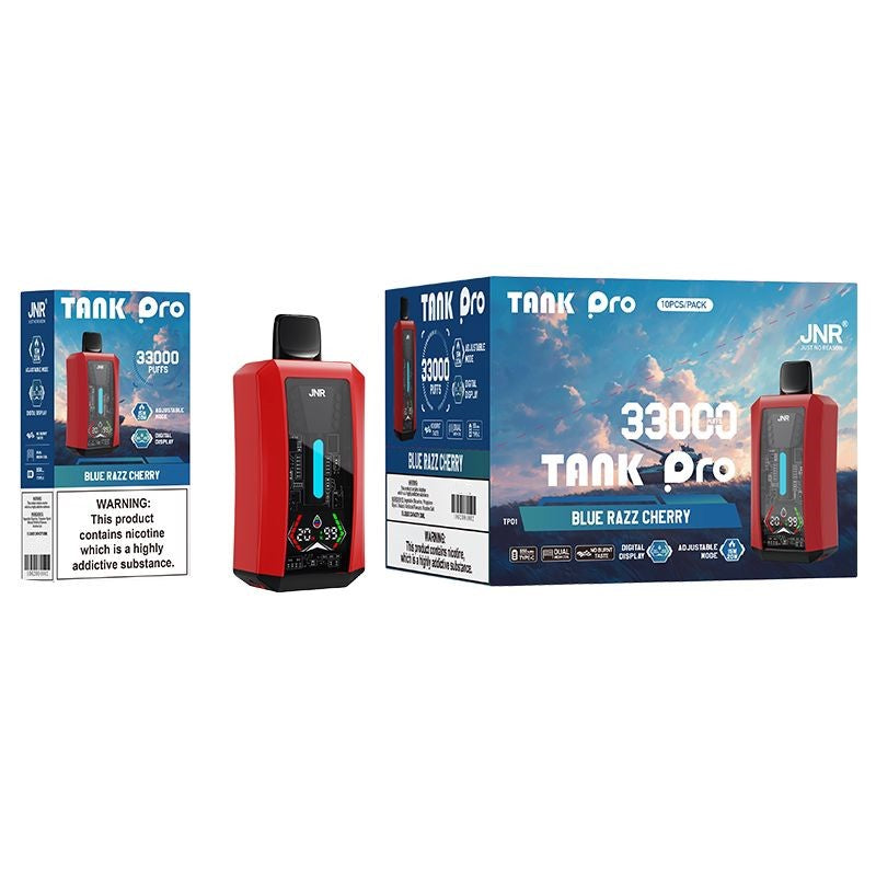 JNR Tank Pro Einweg-E-Zigarette für 33.000 Züge (10er-Packung) – 16 Geschmacksrichtungen