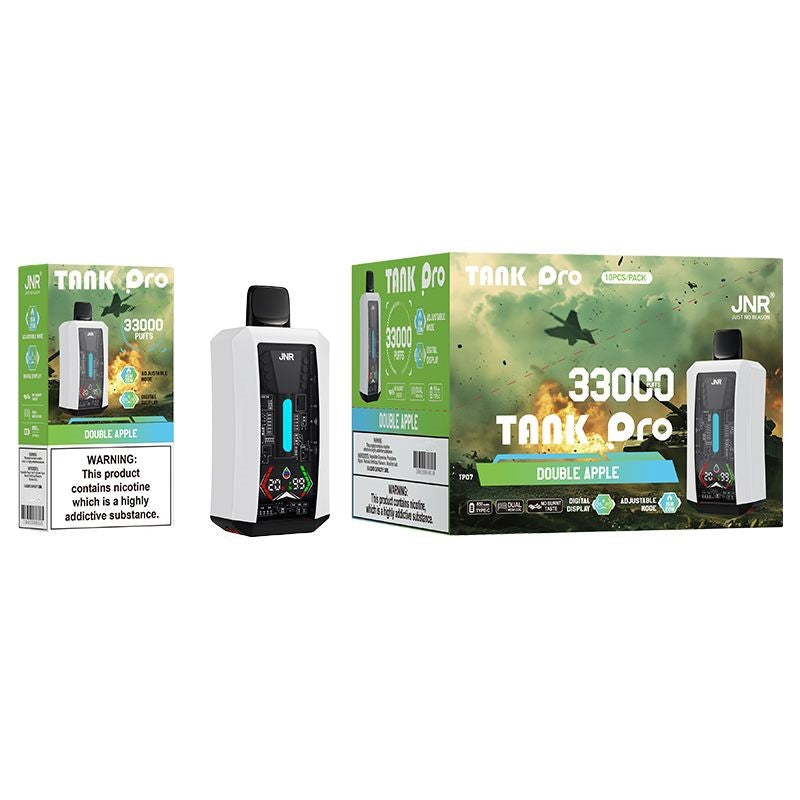 JNR Tank Pro Einweg-E-Zigarette für 33.000 Züge (10er-Packung) – 16 Geschmacksrichtungen